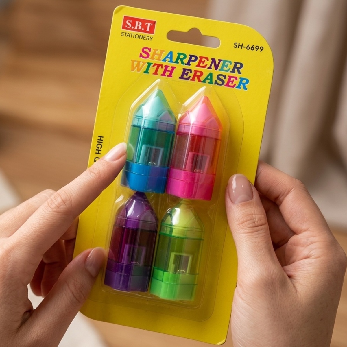 S.B.T. Sharpener with Eraser 1x4 Pieces