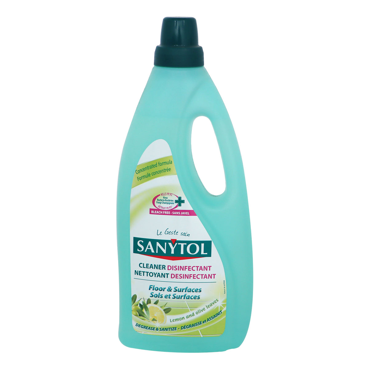 Sanytol Cleaner Disinfectant Floor & Surfaces Lemon & Olive Leaves 1L