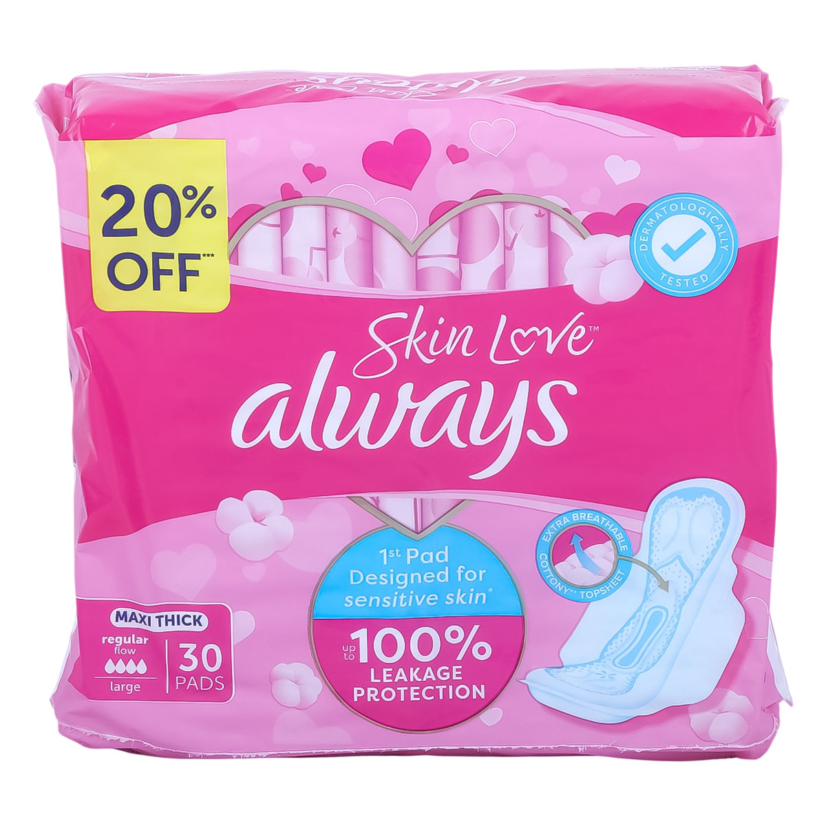 Always Pink Maxi Thick Sanitary Pad 30 Pieces