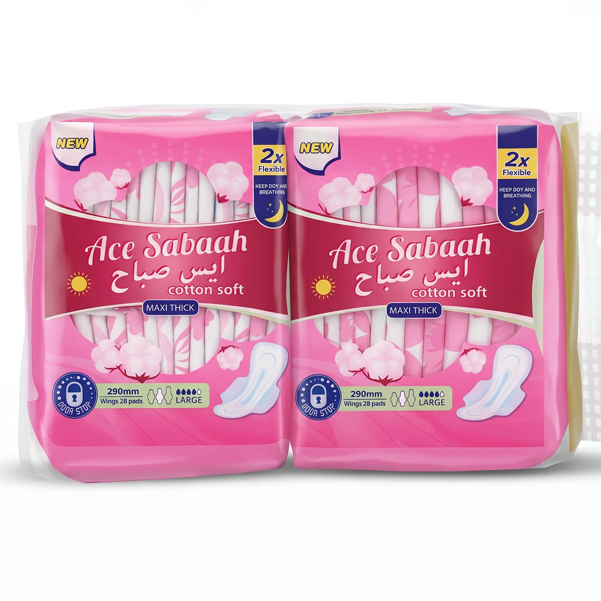 Ace Sabaah Cotton Soft Maxi Thick Sanitary Pads 28 Pieces