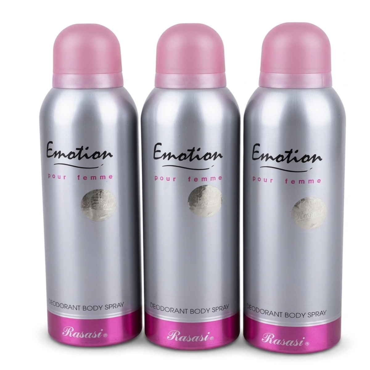 Rasasi Emotion Pour Homme Deodorant Body Spray for Women 3 Pieces