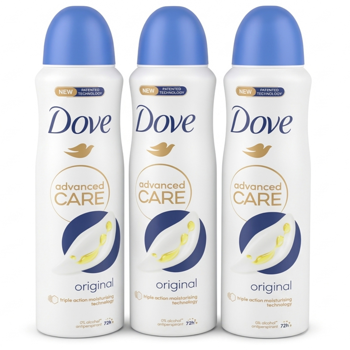 Dove Advanced Care Deodorant Spray 3x150ml