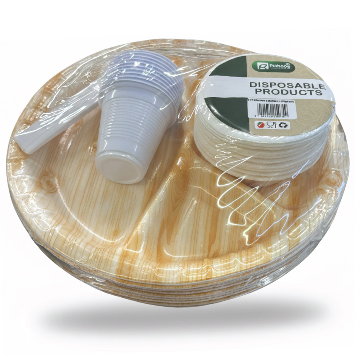 Disposable Plate, Cup & Spoon Set