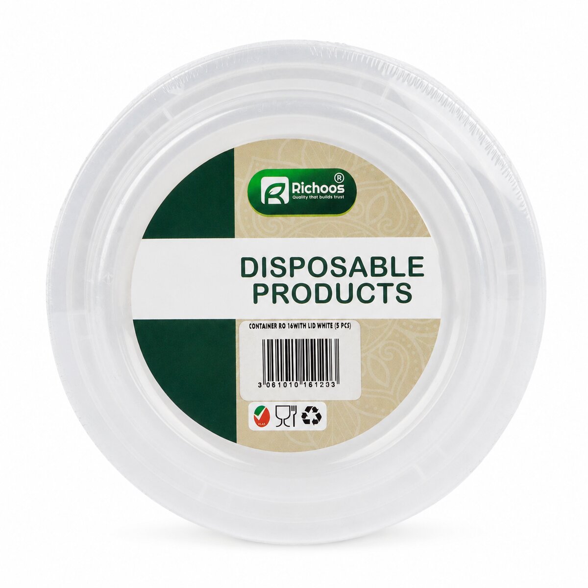 Richoos Disposable Micro White Base Container Ro16 5 Pieces