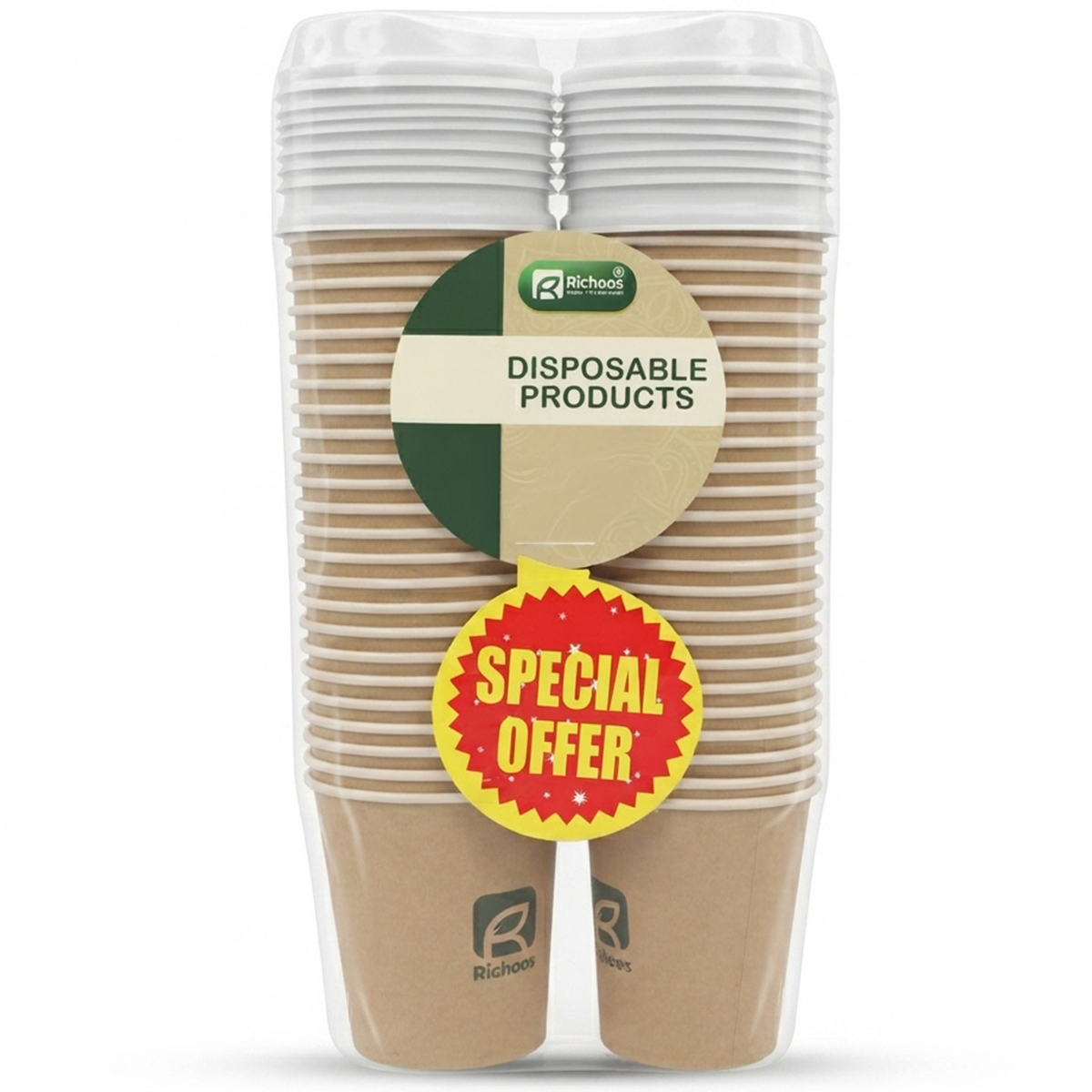 Disposable Kraft Cups 2x25 Pieces