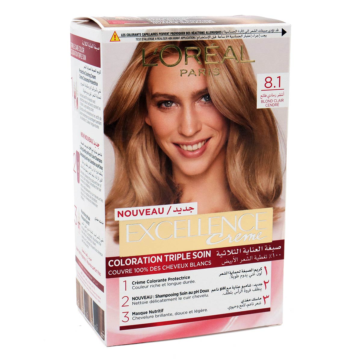 L'Oreal Excellence Creme 8.1 Blond Clair Cendre Hair Colour