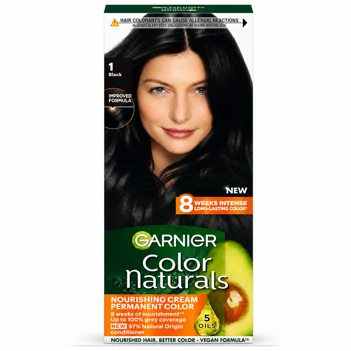 Garnier Color Naturals Nourishing Cream Permanent Black
