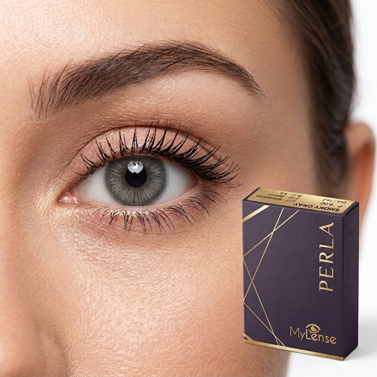 My Lense Perla Contact Lenses Smoky Gray Color