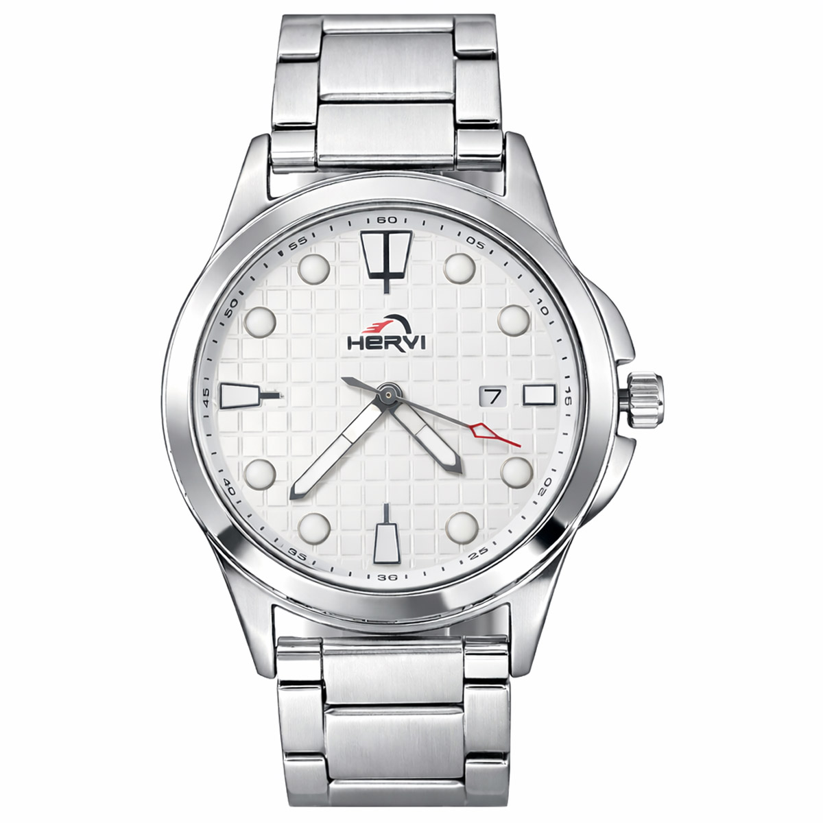 Heryi Gents Metal Watch Silver