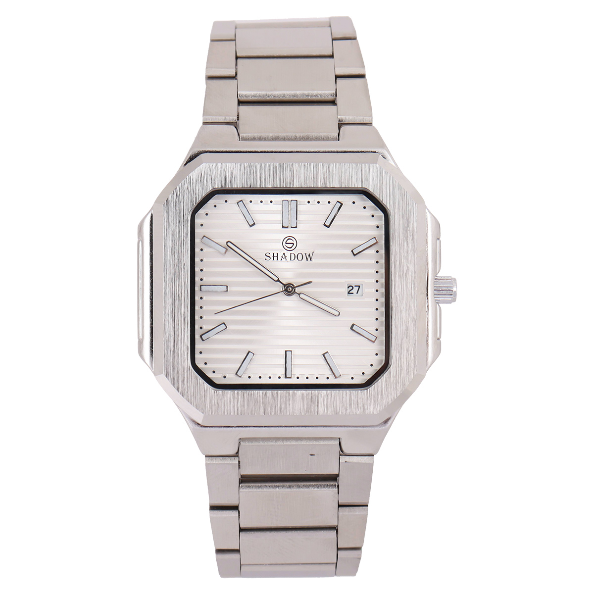 Shadow Mens Metal Watch Silver
