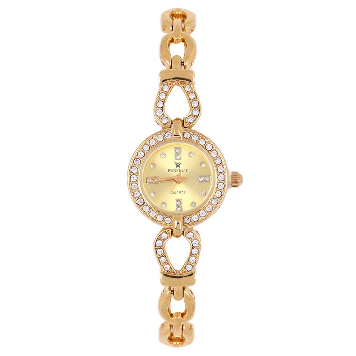 Perfect Ladies Metal Watch Golden