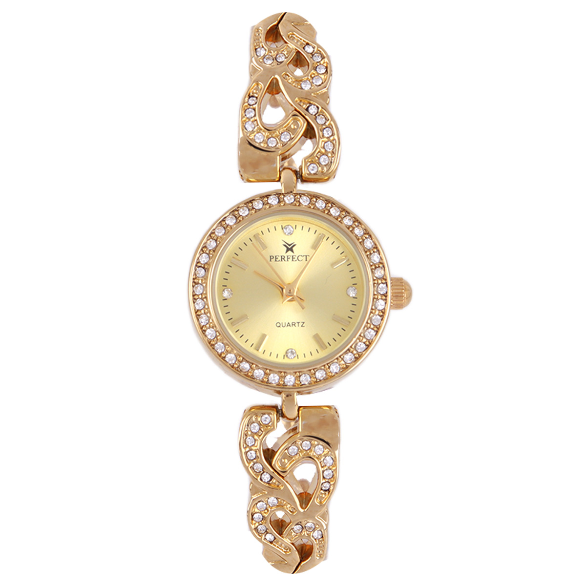 Perfect Ladies Metal Watch Golden