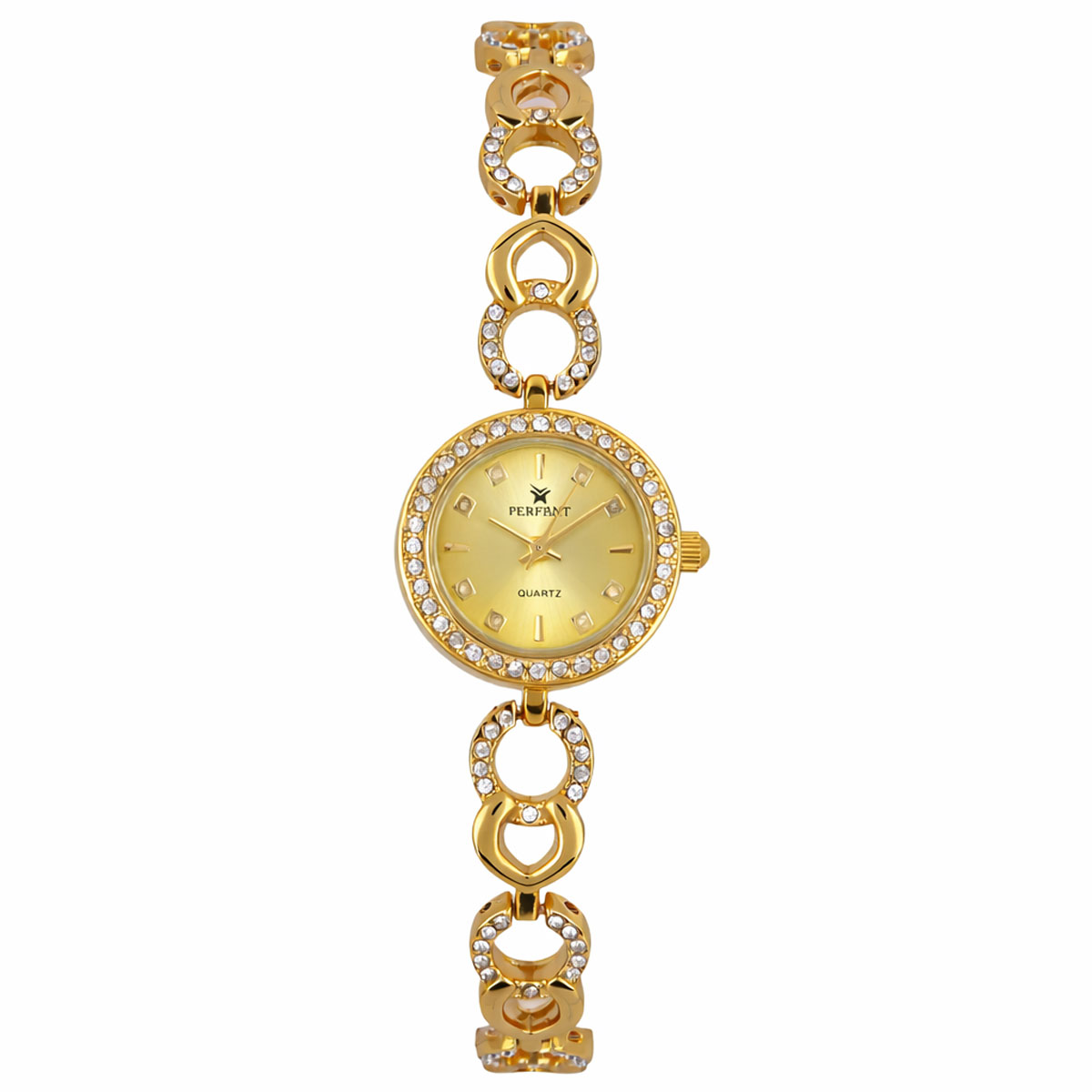 Perfect Ladies Metal Watch Golden