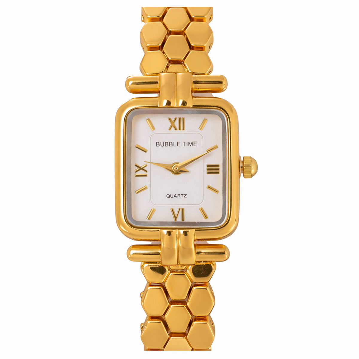 Bubble Time Ladies Metal Watch Gold
