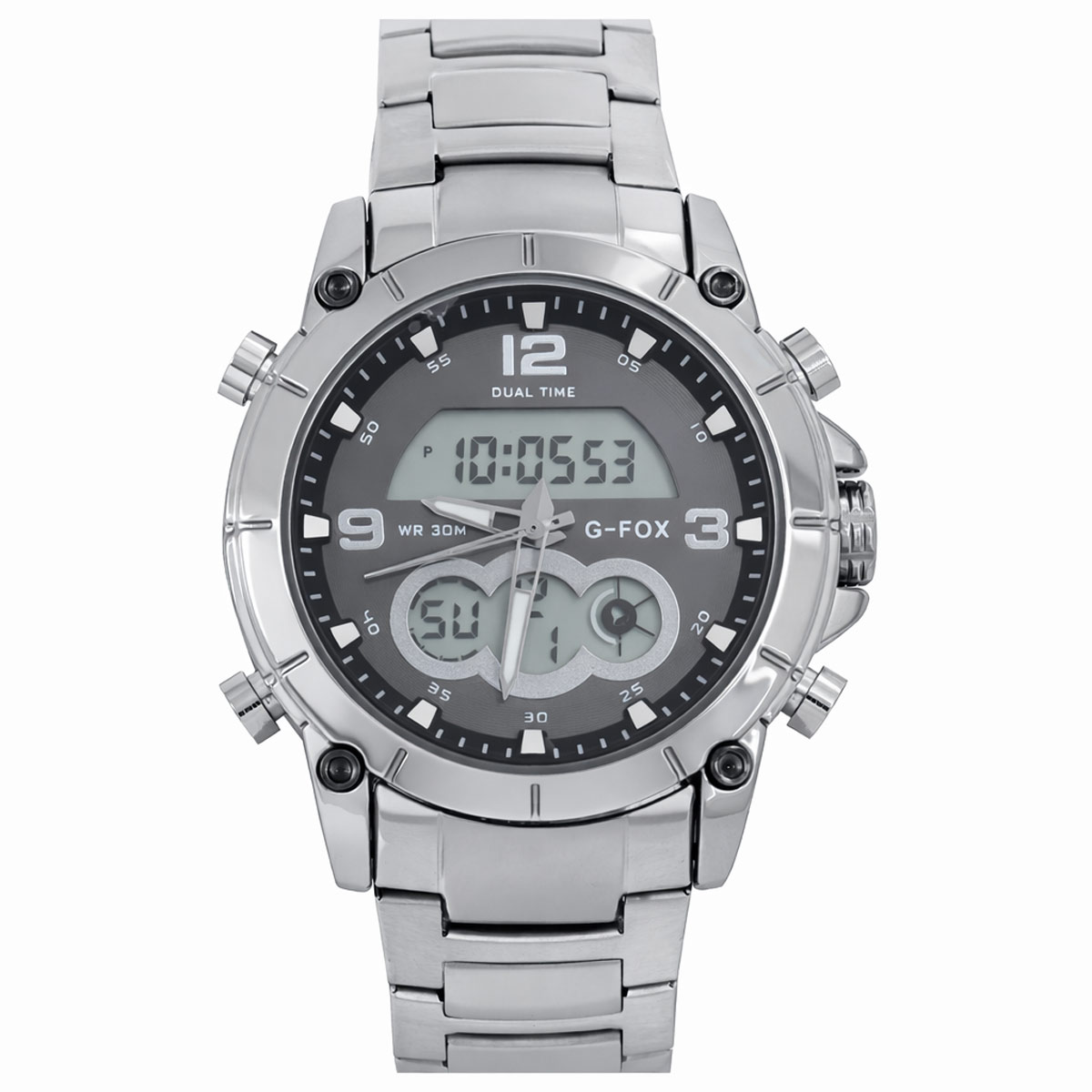 G Fox Gents Metal Watch Silver