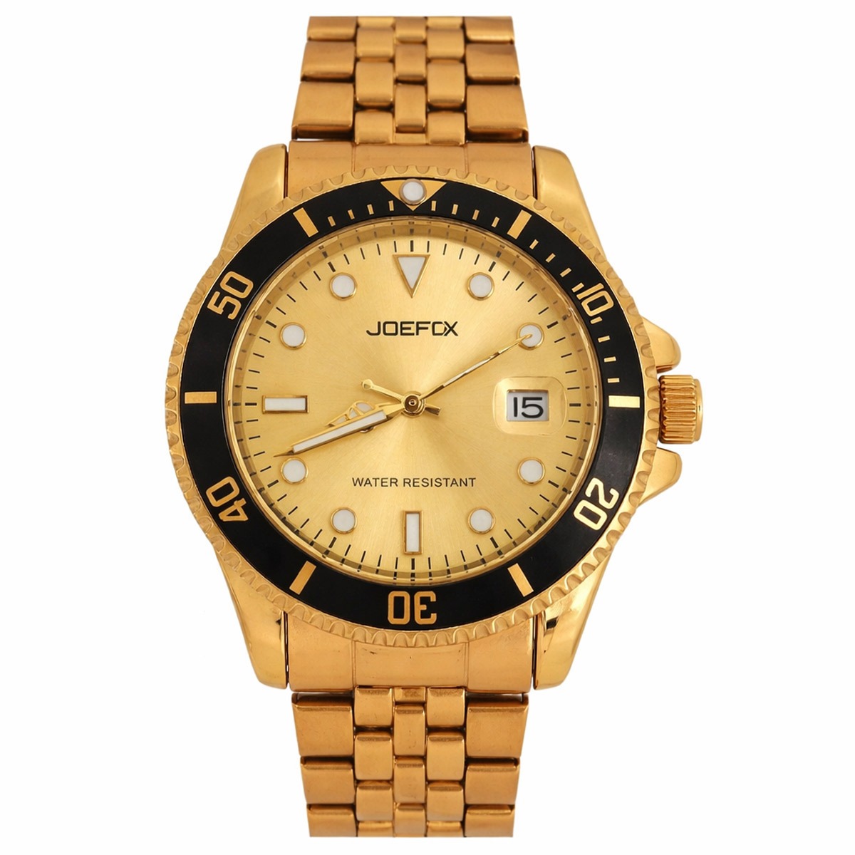 Joefox Gents Metal Watch Golden