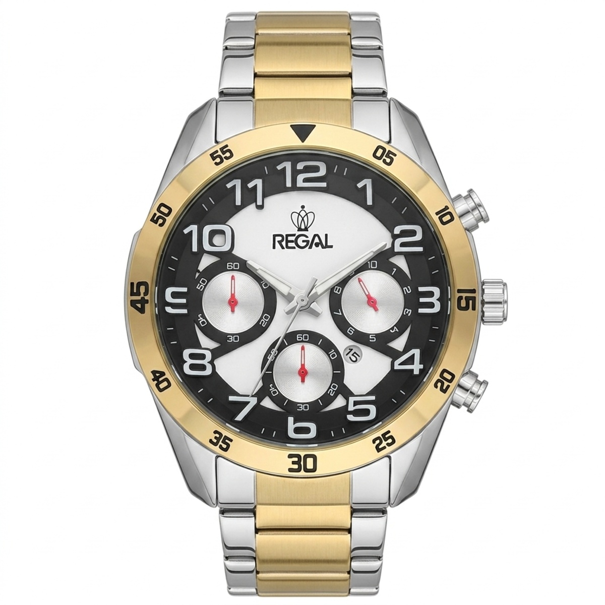 Regal Formal Watch For Men In Golden & Silver Color