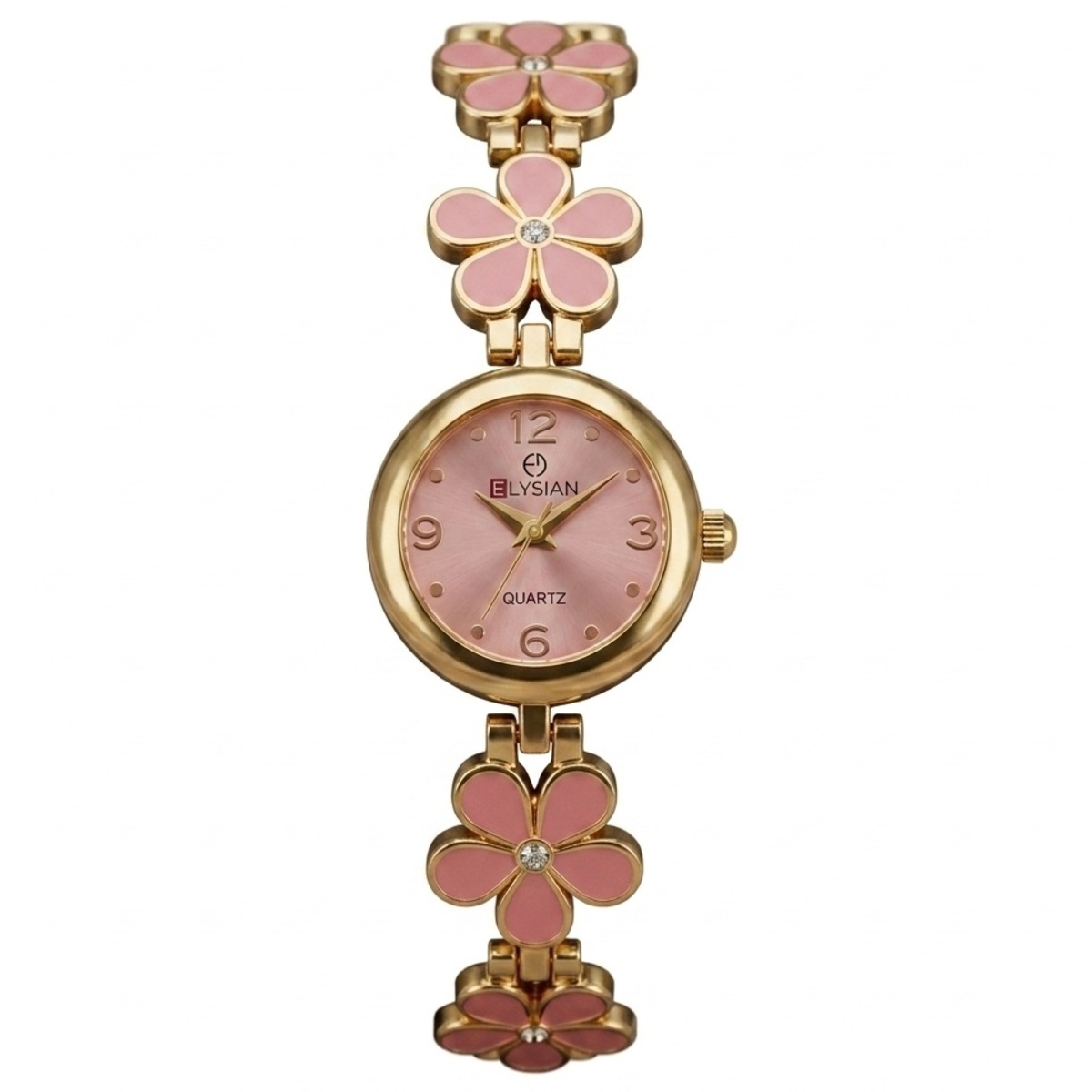 Elysian Formal Watch For Women In Golden & Pink Color