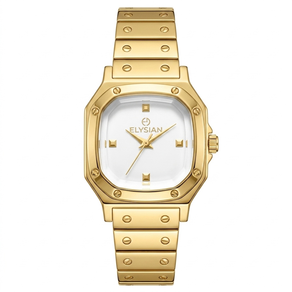 Elysian Formal Watch For Women In Golden & White Color