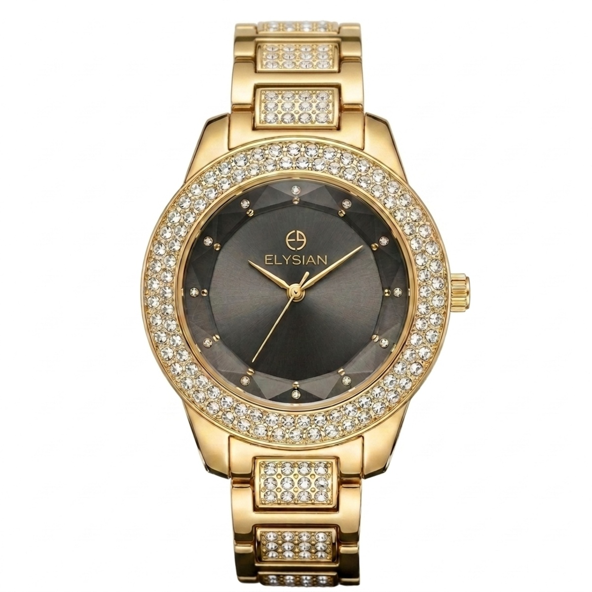 Elysian Formal Watch For Women In Golden & Black Color