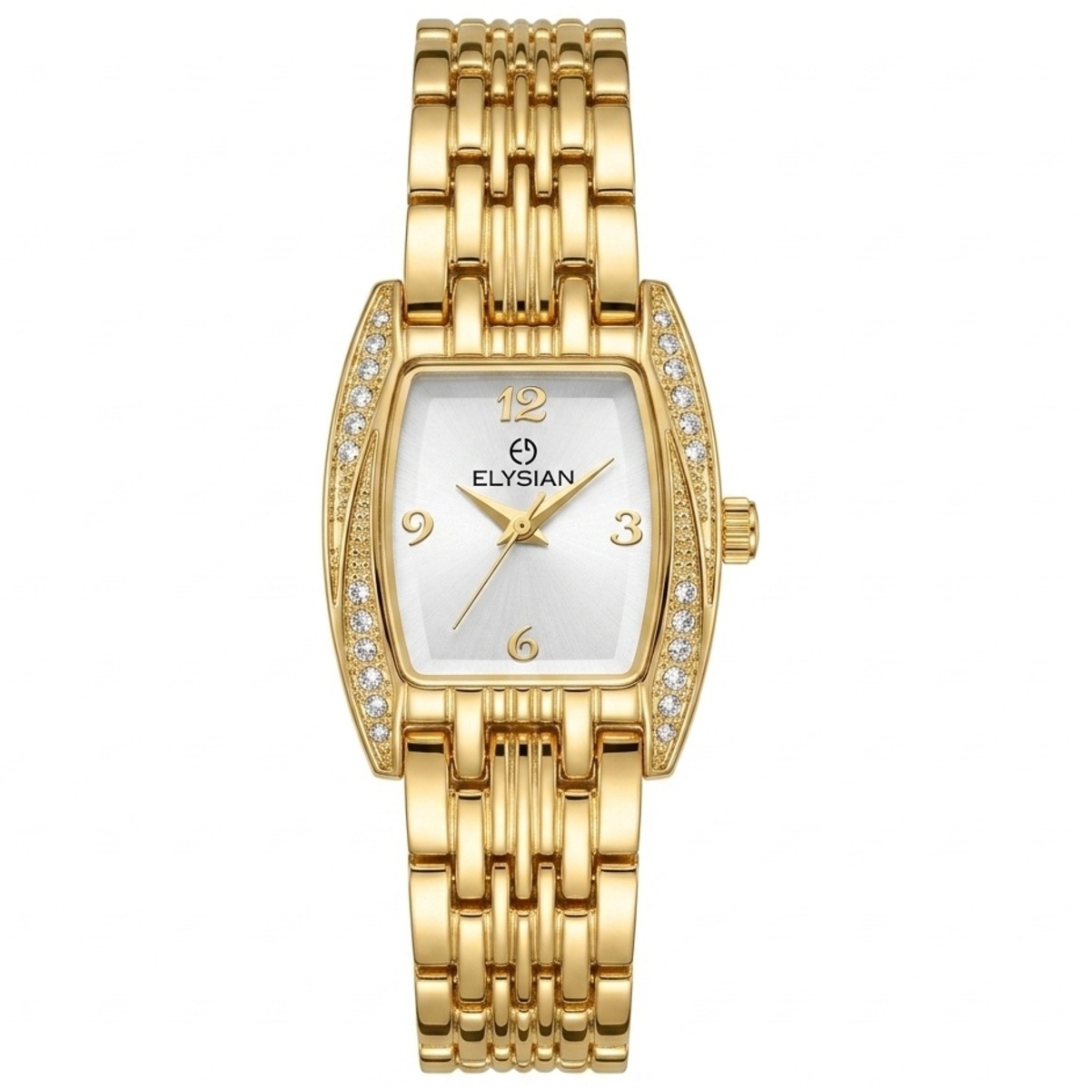 Elysian Formal Watch For Women In Golden & White Color