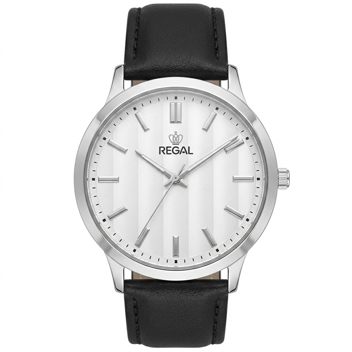 Regal Formal Watch For Men In Black & Silver Color