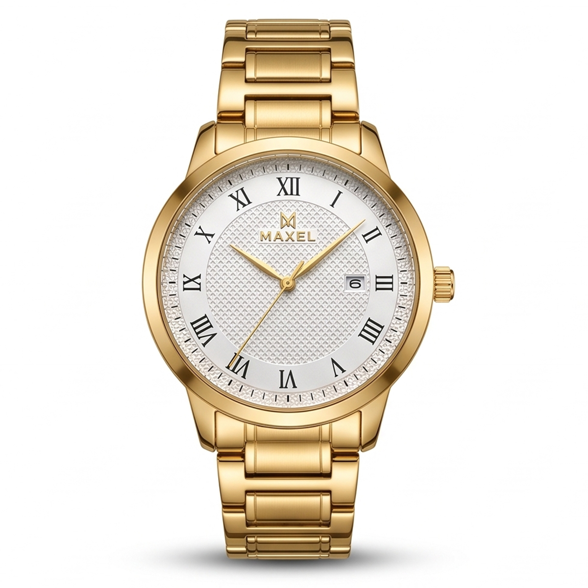 Mseta Mens Metal Watch White
