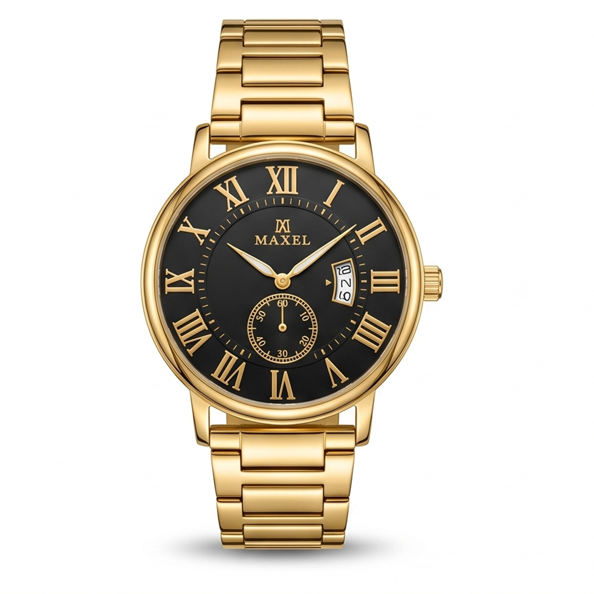 Mseta Mens Metal Watch Black