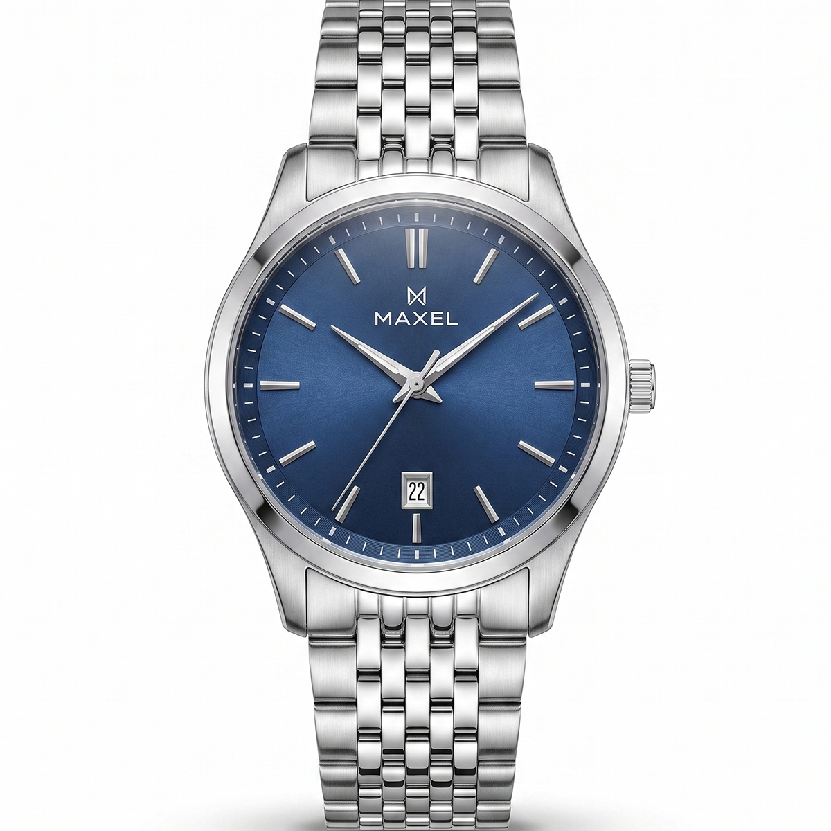 Maxel Mens Metal Watch Blue