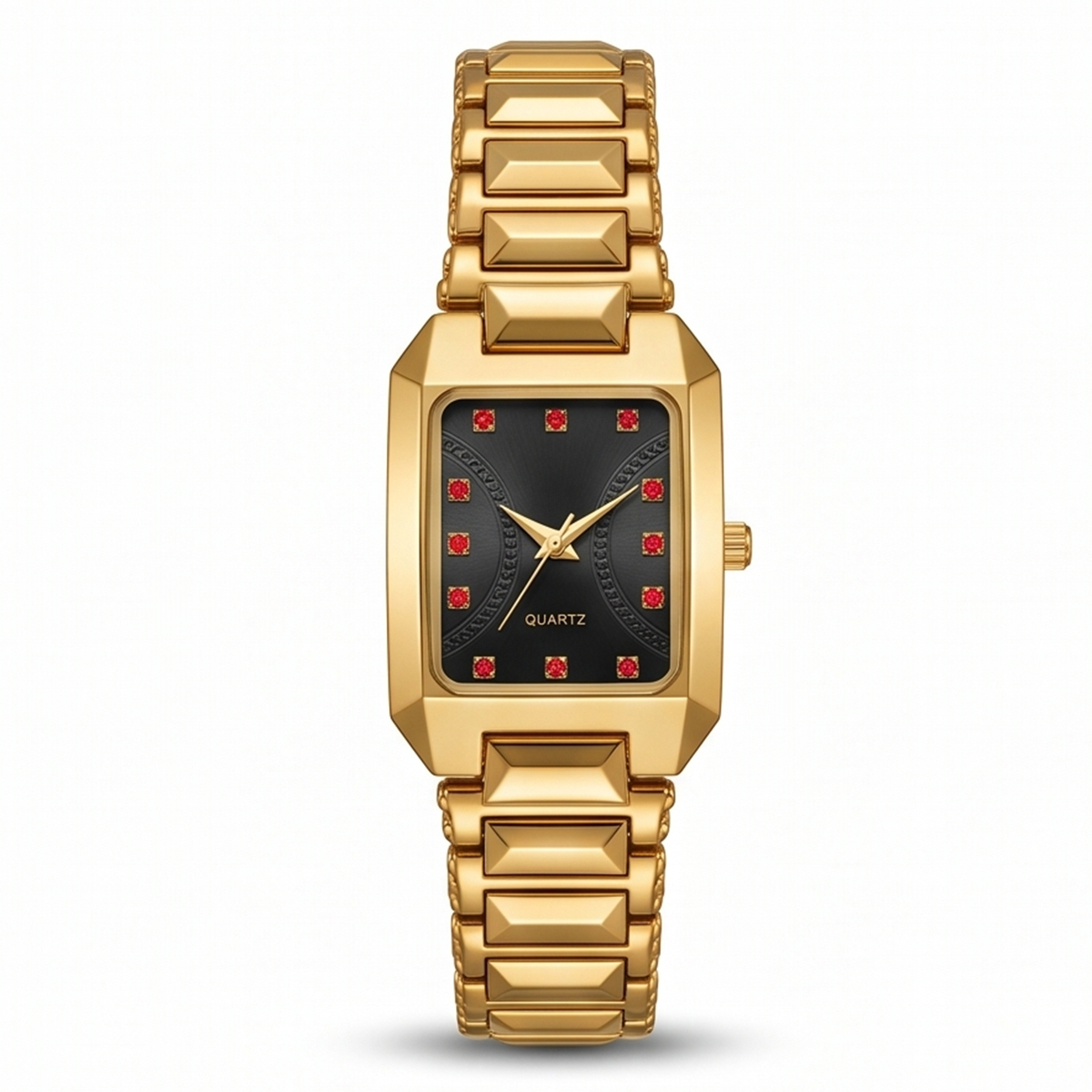 Mema Quartz Ladies Formal Metal Watch Gold-Tone