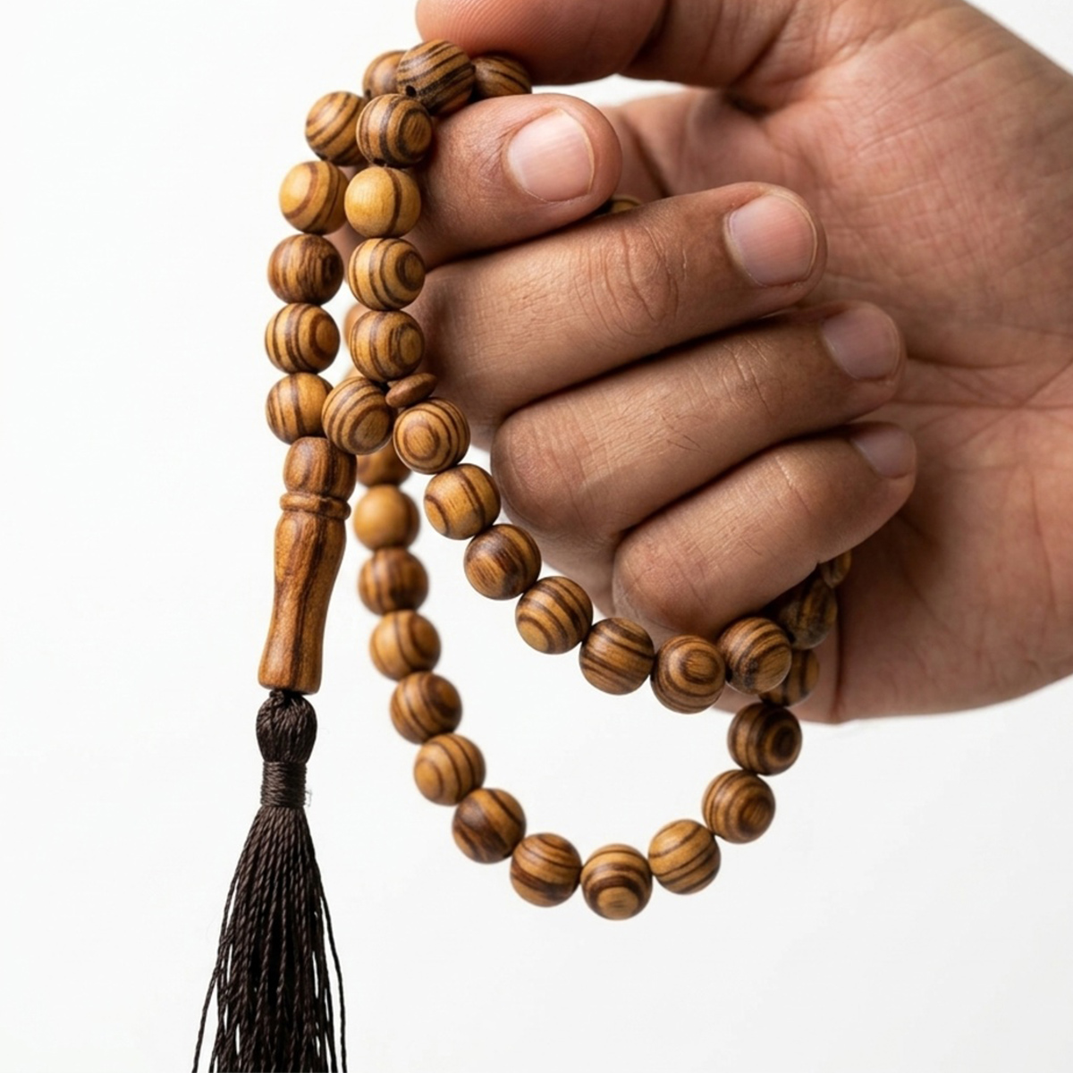 Wooden Prayer Beads With Tassel
