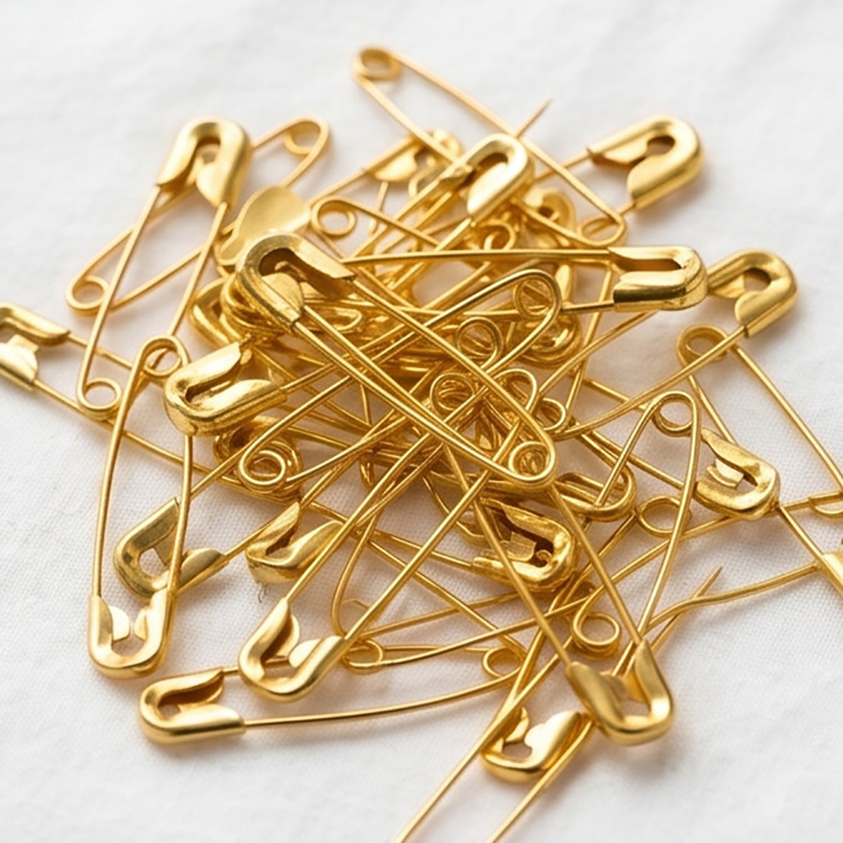Italo Safety Pin Different Sizes Gold