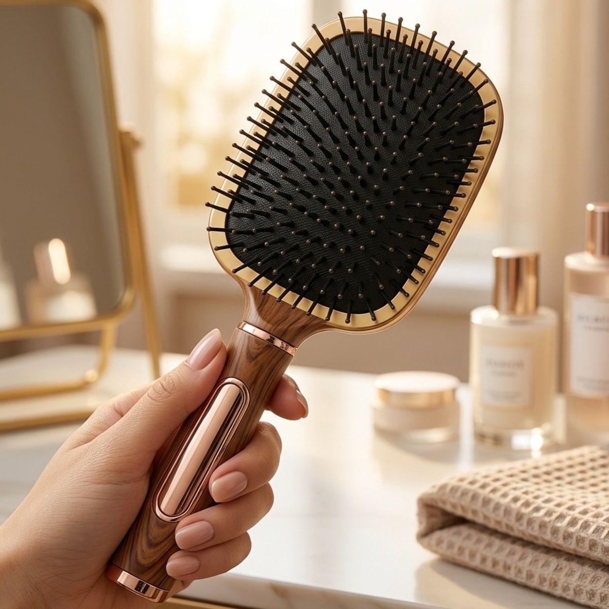 Wooden Paddle Hair Brush
