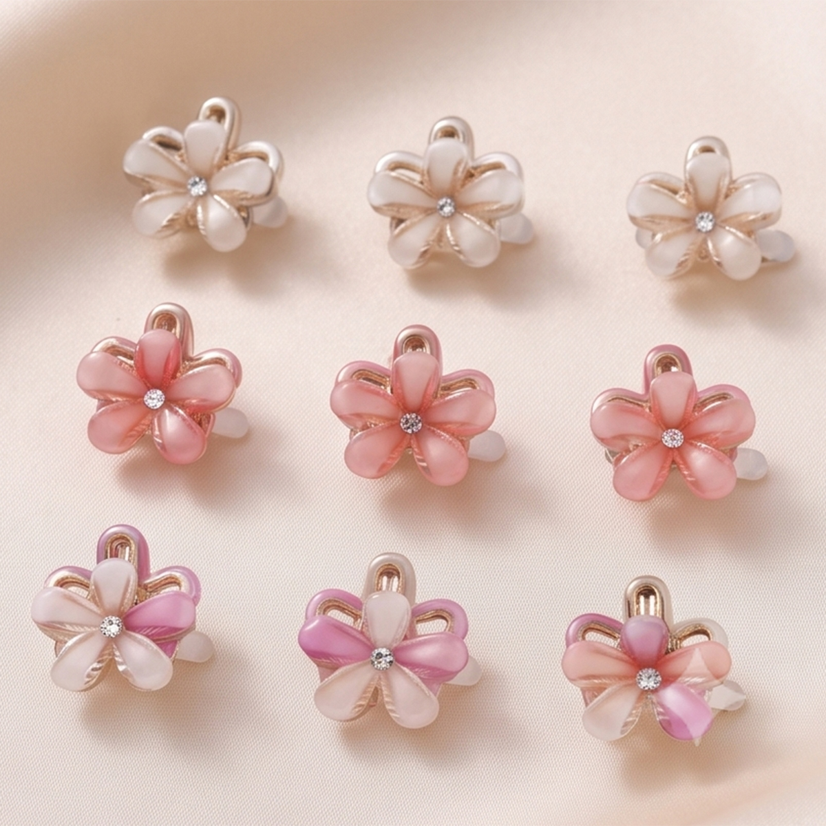 Flower Design Hair Clip Set