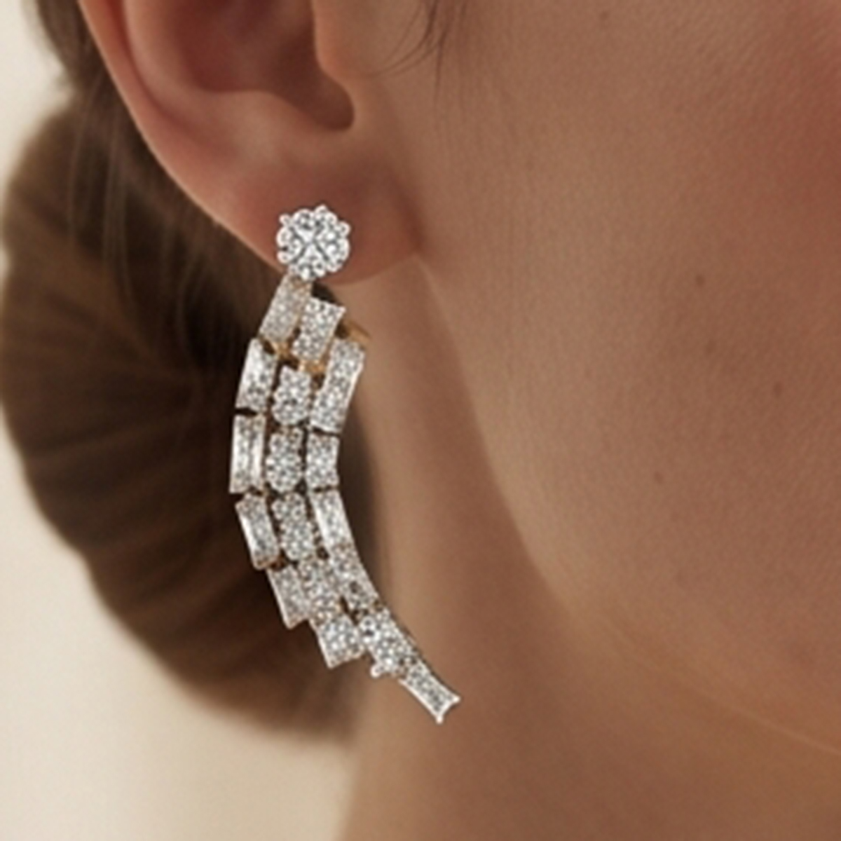 Elegant Diamond Drop Earrings