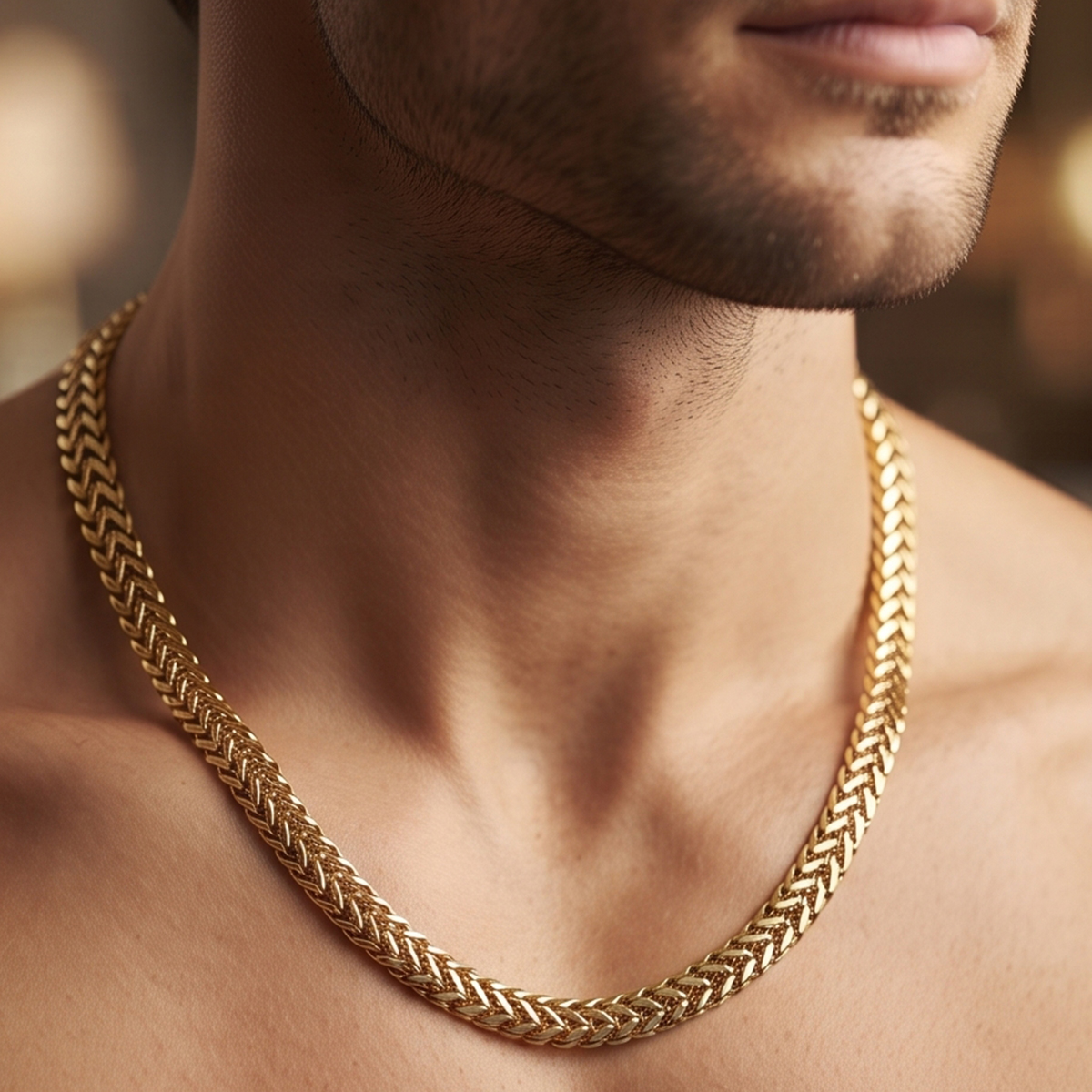 Men's Flat Chain Necklace