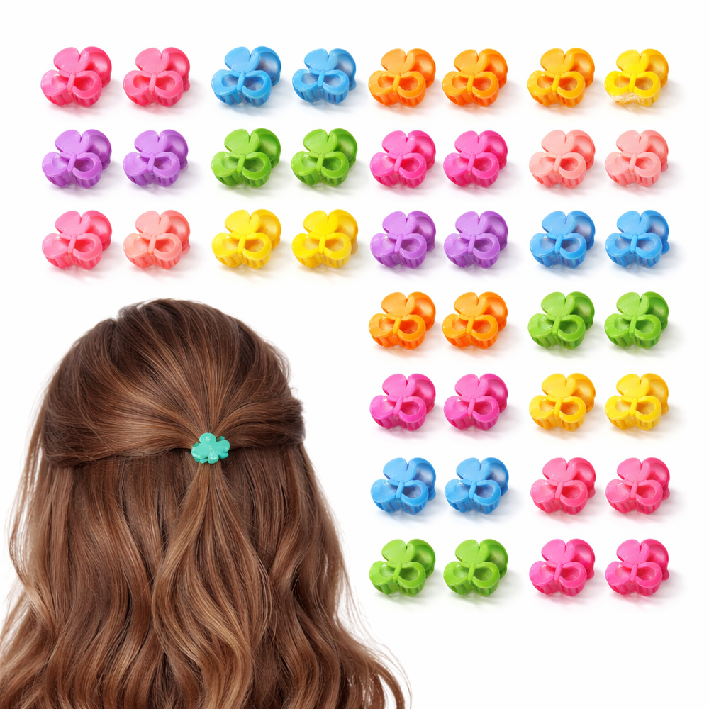 mini flower hair claw Clips