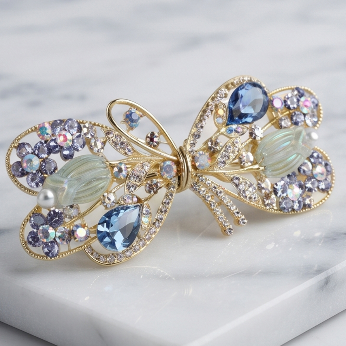 Crystal Butterfly Hair Clip