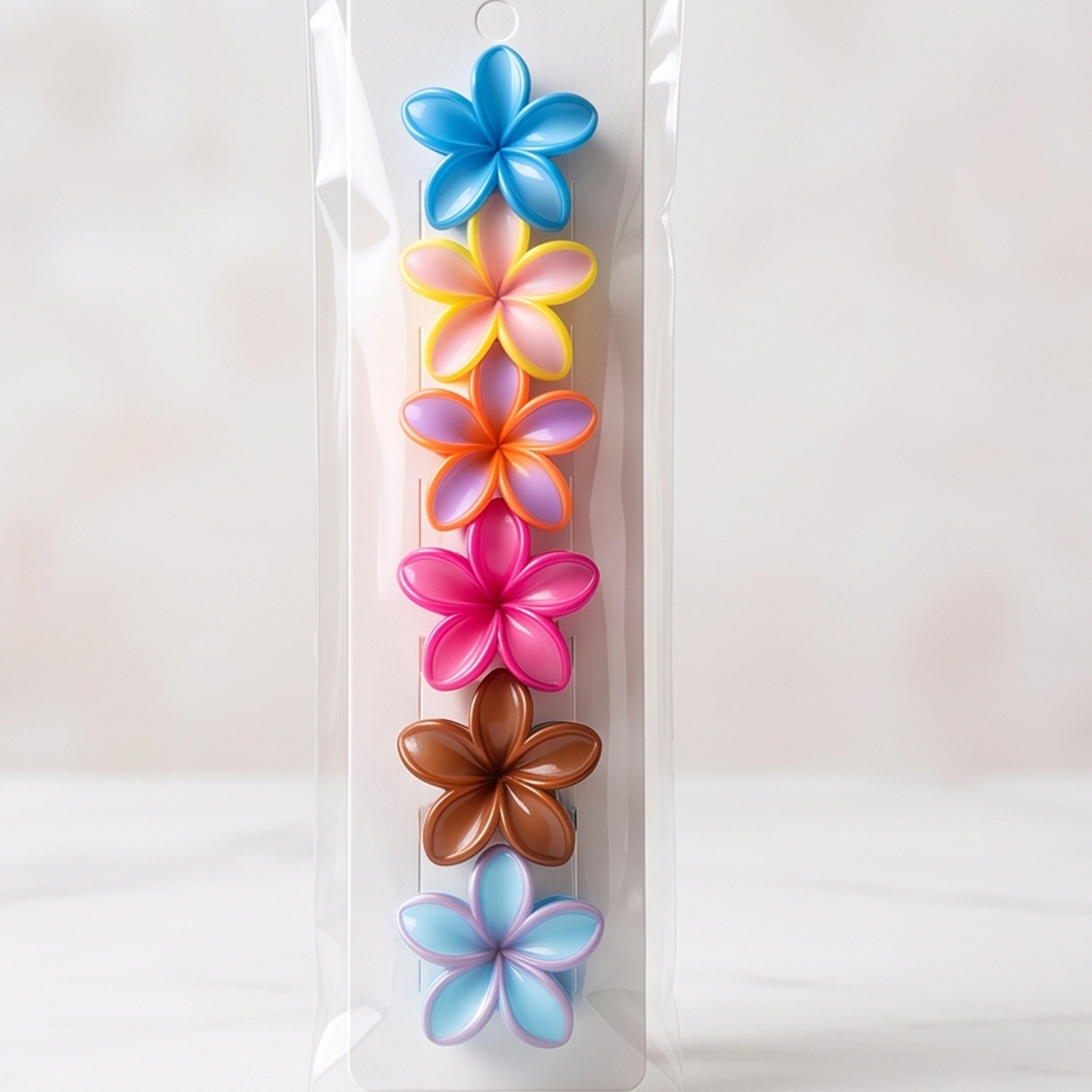 Acrylic Flower Hair Clips