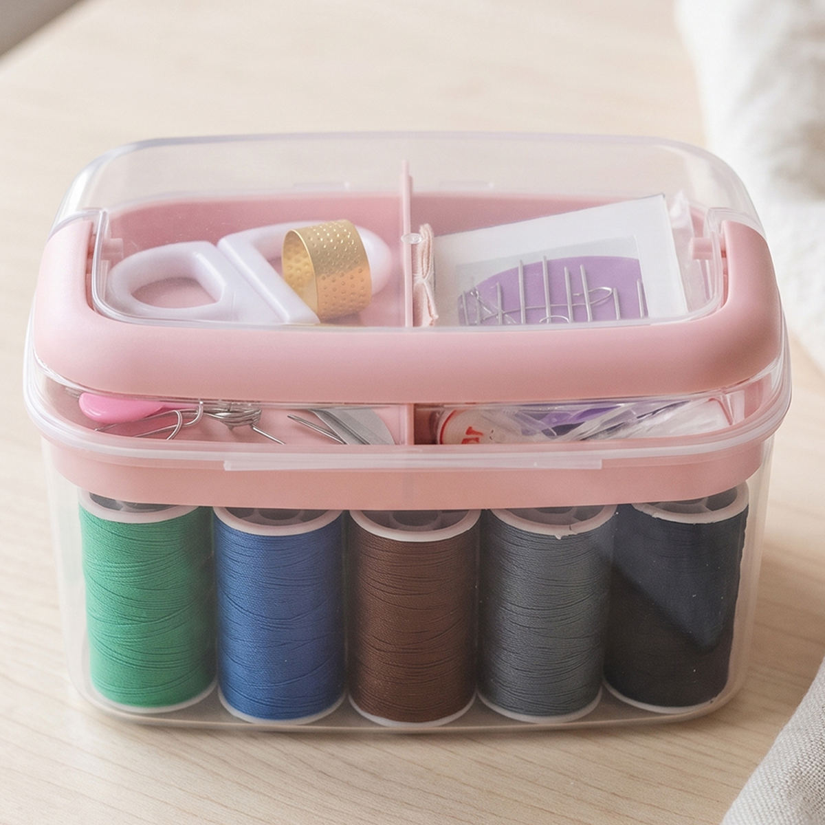 Sewing Kit with Accessories and Threads