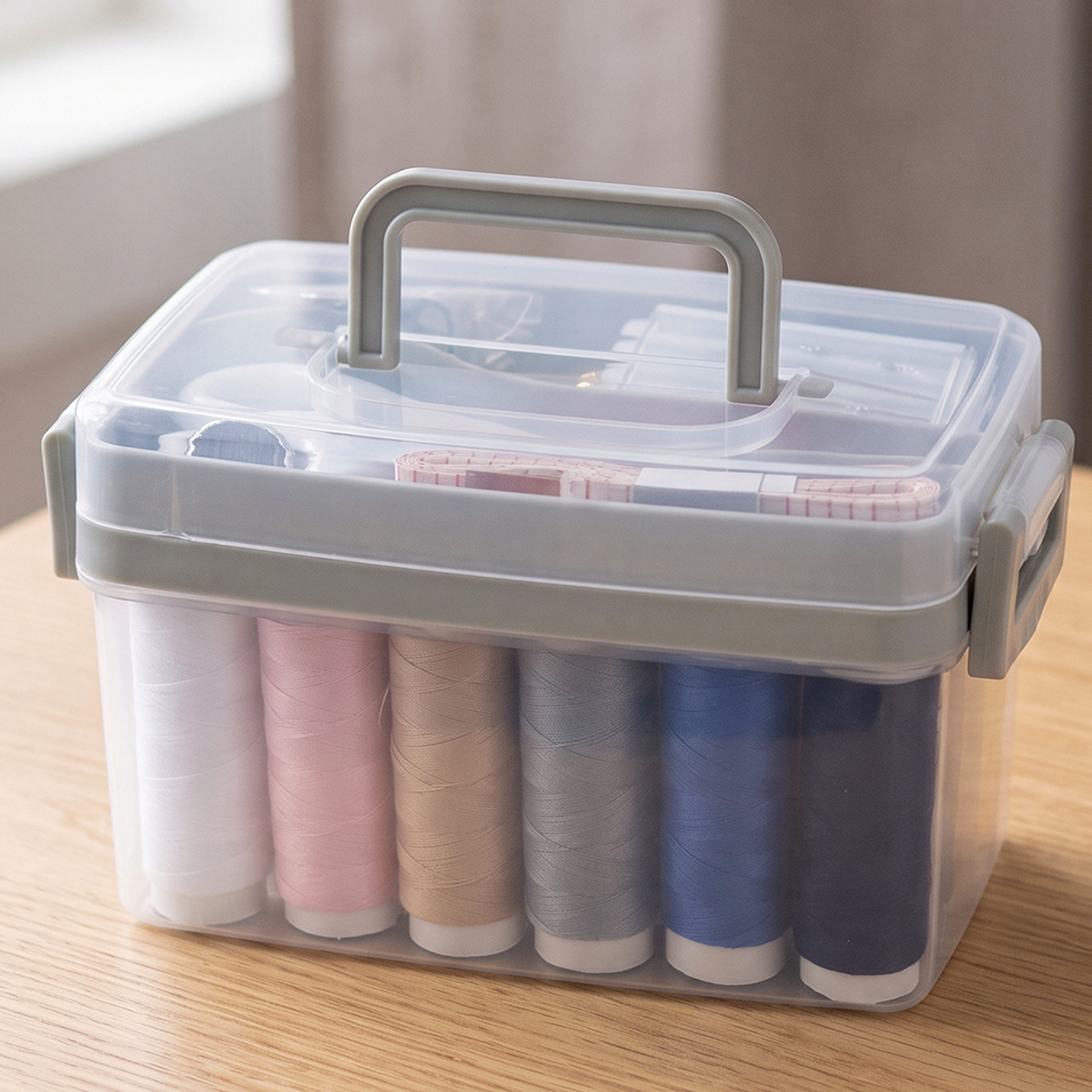 Sewing Kit with Accessories and Threads