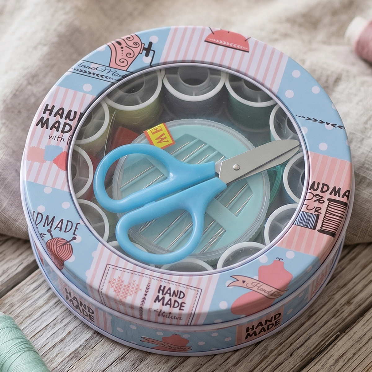 Sewing Kit with Accessories and Threads
