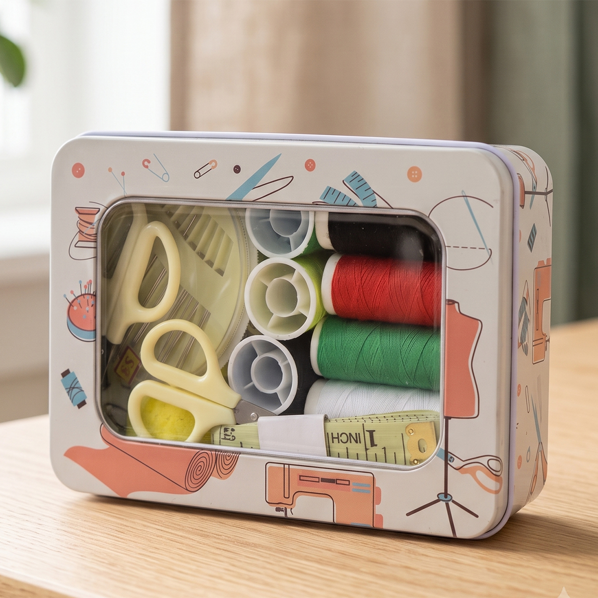 Sewing Kit with Accessories and Threads