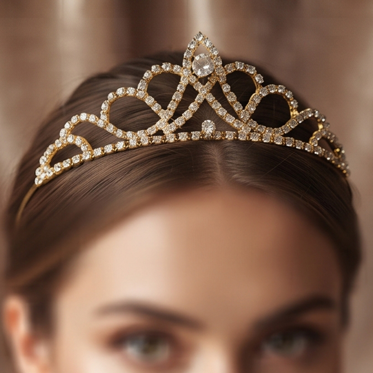 Golden Crystal Tiara