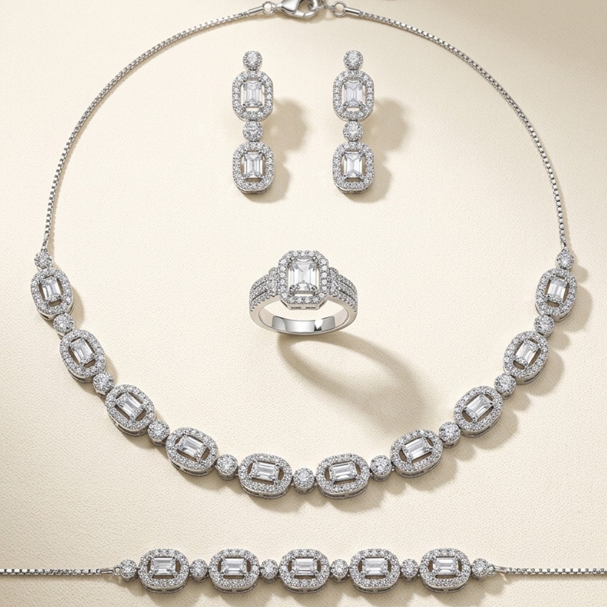 Elegant Diamond Jewelry Set