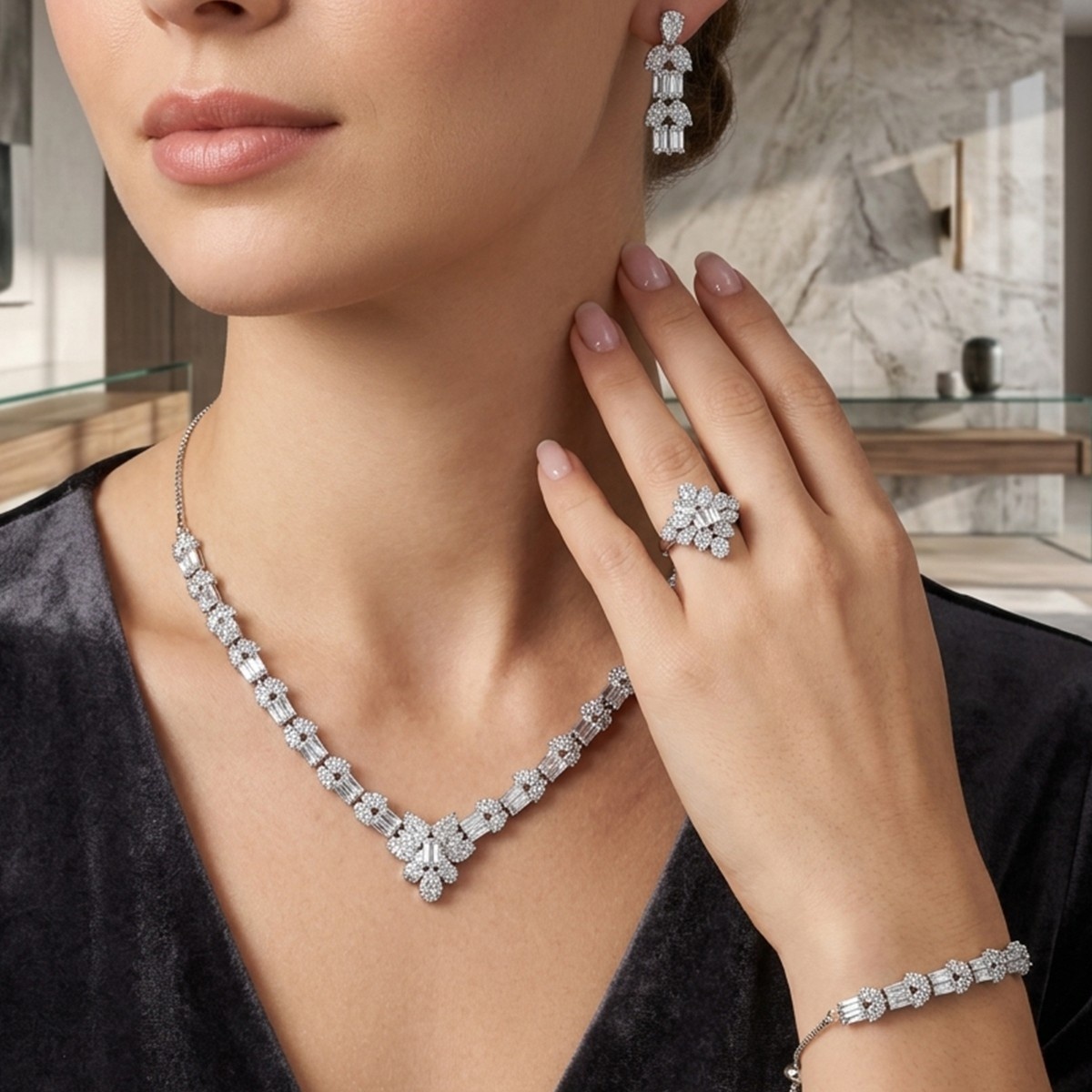 Diamond Jewelry Set