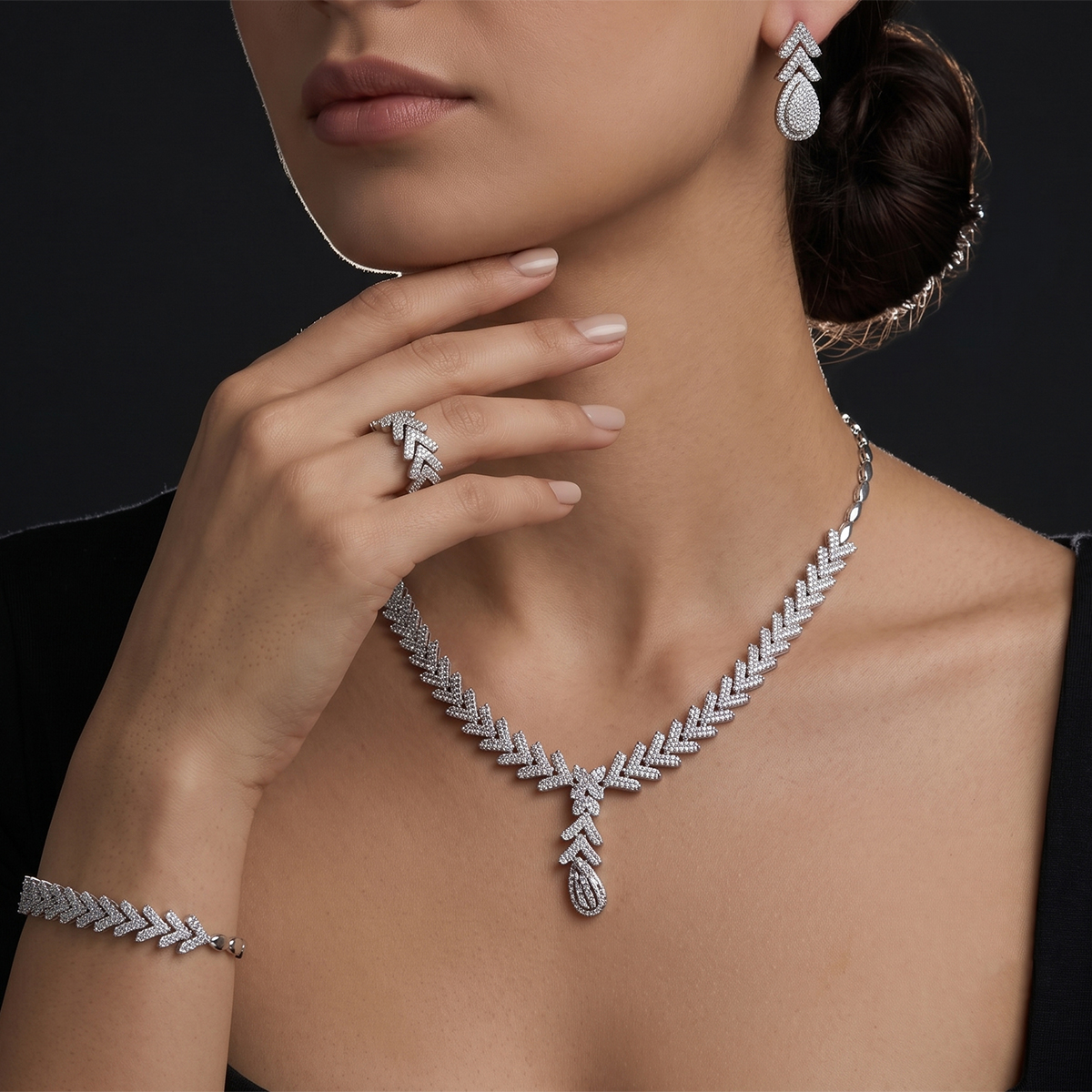 Zircon Necklace Set