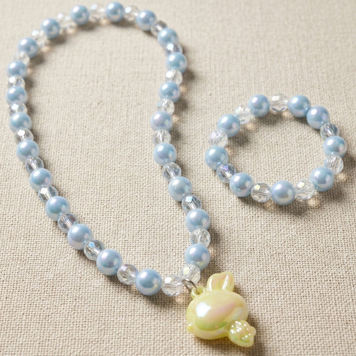 Beaded Necklace and Bracelet Set