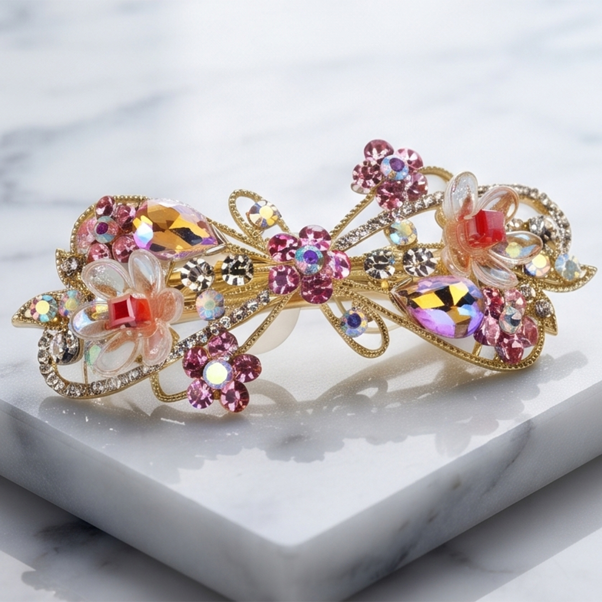 Crystal Floral Hair Clip
