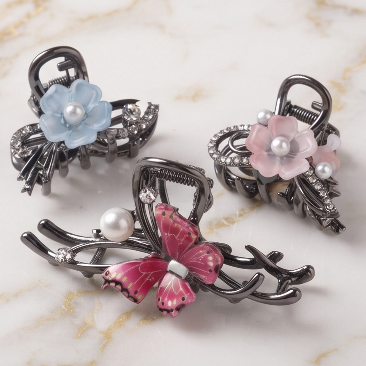 Metal Hair Clip Set